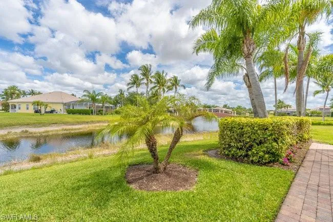 View of yard featuring a water view