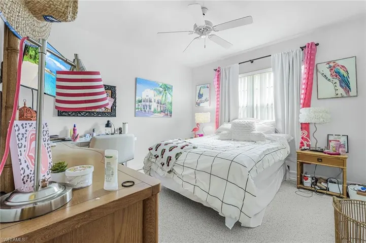 Bedroom featuring a ceiling fan