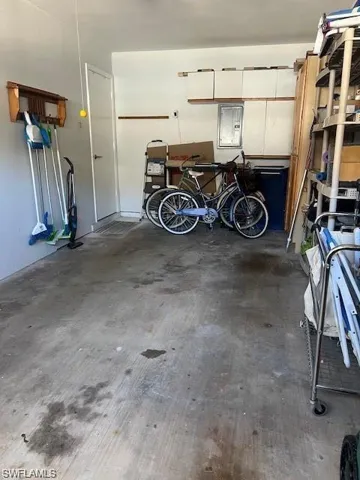 Garage with electric panel