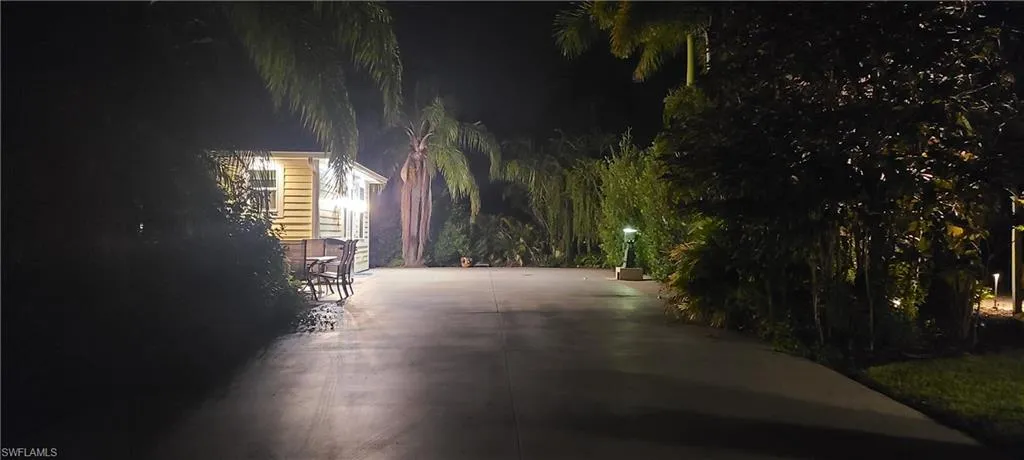 View of concrete driveway