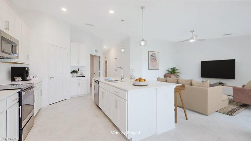 Kitchen-Living Room Virtually Staged