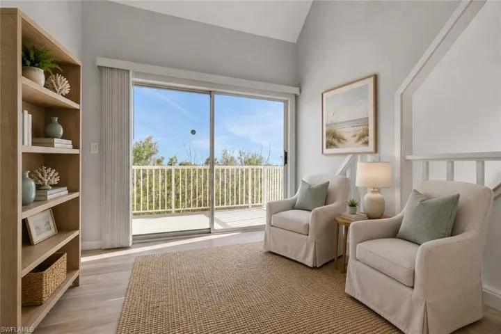 Virtual staging added to illustrate room potential.