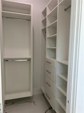 View of walk in closet