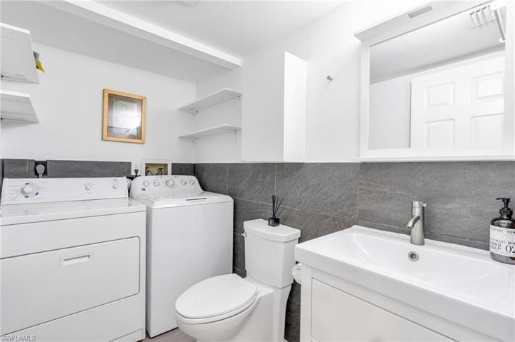 1st Floor Half Bath with Laundry Room