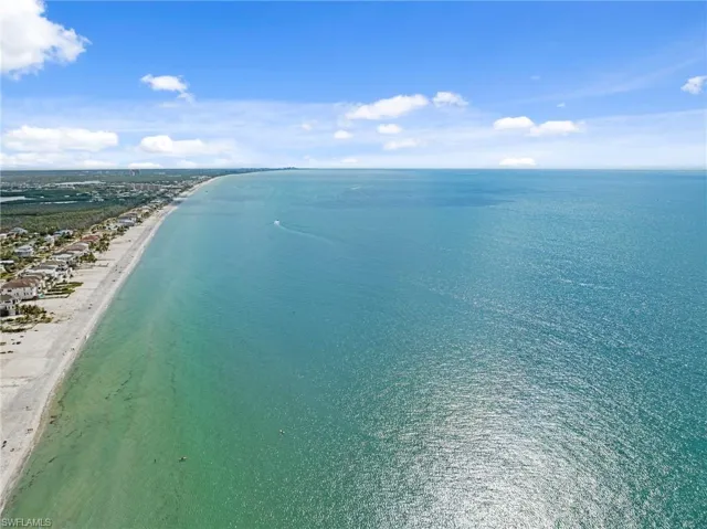 Aerial view of extended coastline