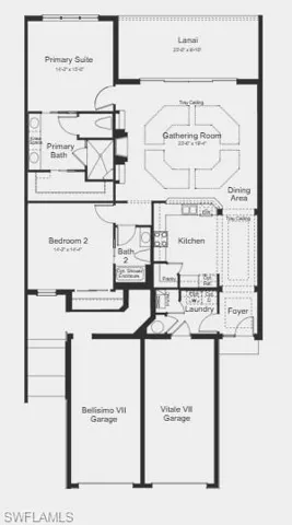 Additional Highlights Include: Fireplace, tray ceilings, quartz countertops, and a screened lanai.