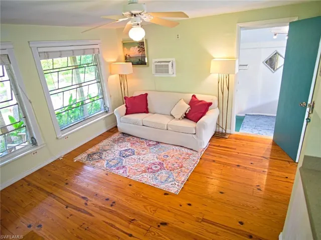 Cottage: Green door to bedroom, bathroom not pictured (remodeled, tub/shower combo)