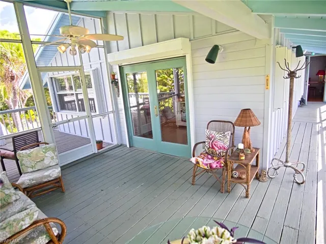 Screened Deck extends down the side