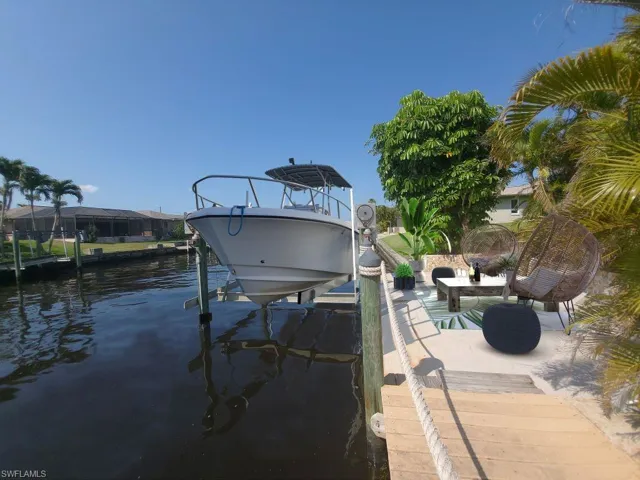 12000lb Boat Lift - Photo Virtually Staged