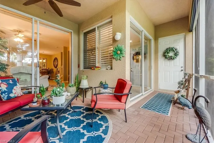L Shaped Lanai with Storage closet and Updated Roll down Storm shutters (2022)