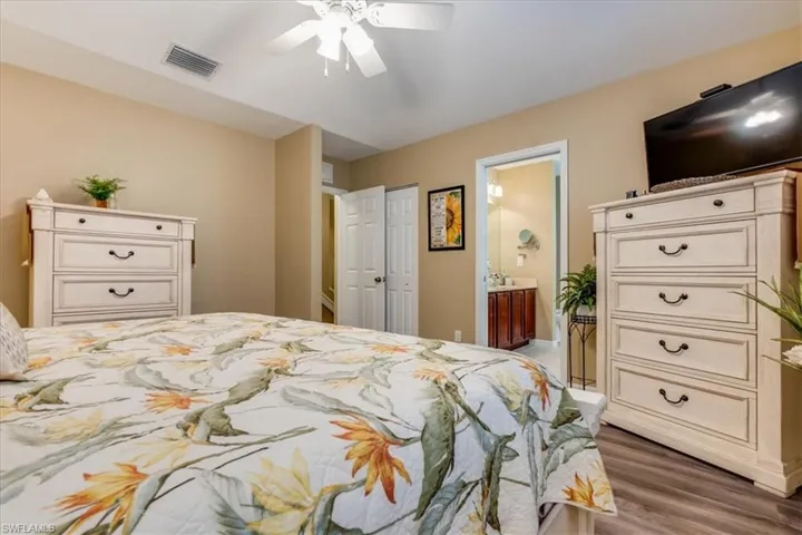 Renovated space on the left. Used to be a long closet that is now added bedroom space.