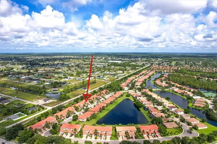 Aerial View of the Townhome section within the community