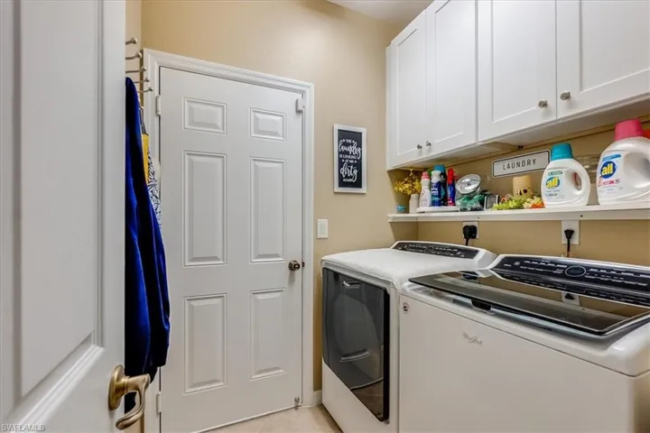 Washer & Dryer updated in 2018. Door to garage