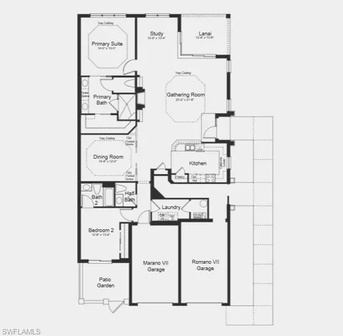 Additional Highlights Include: Tray ceiling package at primary suite, gathering and dining room