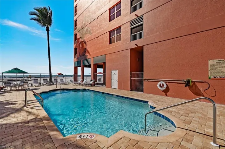 View of pool featuring a patio area