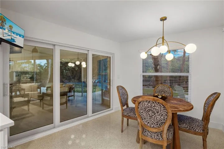 Dining room featuring a chandelier