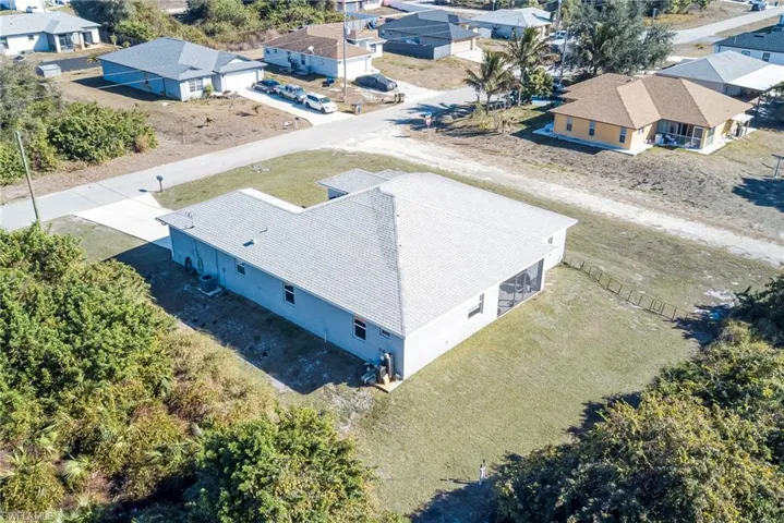 Aerial view of residential area