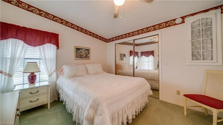 The guest room room is very nice size. The guest bath - two +/- steps away.