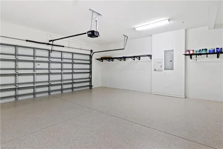 new epoxy floor that has never been driven on