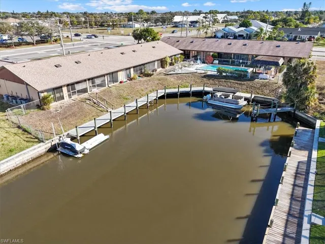 Aerial view of a large body of water