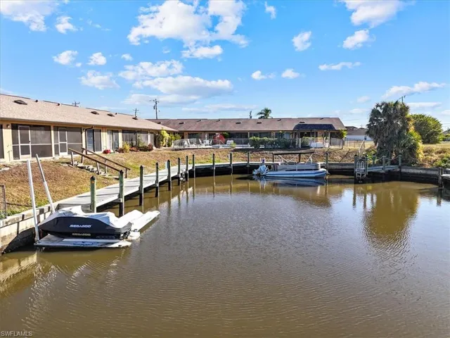 Dock with a water view