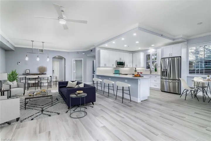 Great Room w/New Open Kitchen - Furnishings Virtually Staged