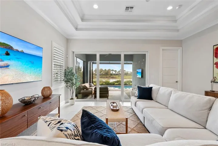 Living room offers a great view of the preserve and Lania