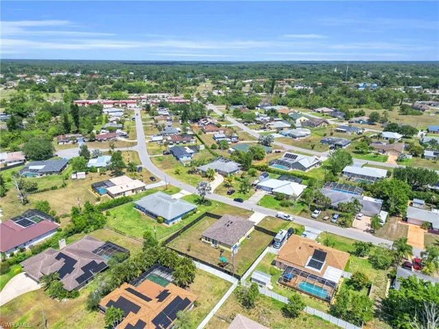 Aerial view with a residential view