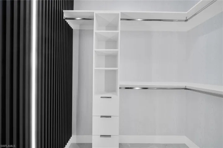 View of walk in closet