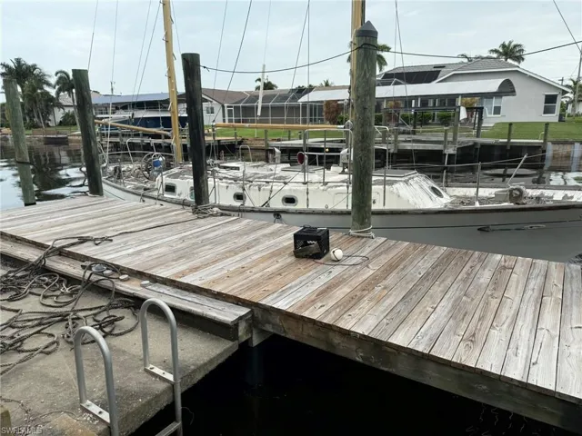 Dock with a water view