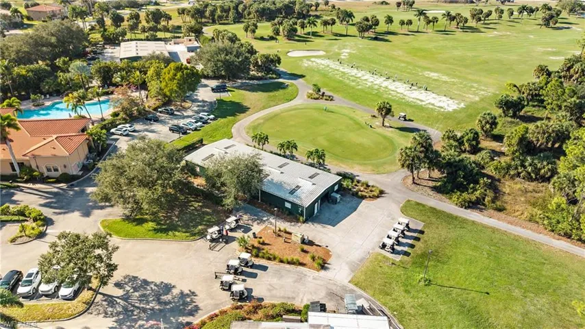 Aerial view of a golf course