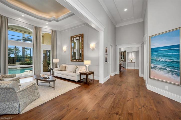 This residence has had in incredible remodel, beginning with walnut hardwood flooring in all the main areas of the home.