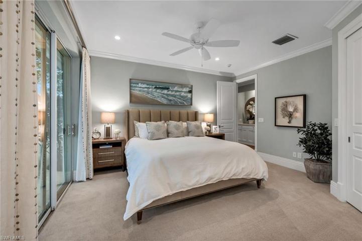Guest Suite 3 has sliding glass doors to it's own balcony, and a large closet for guests to stay a long time!