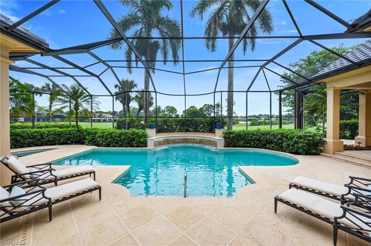 Time for a book and sunscreen and pull up a chaise lounge.  This residence overlooks the 4th Fairway of the Pine Course.