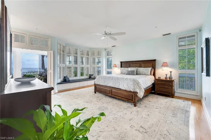 Bedroom featuring panoramic views and terrace