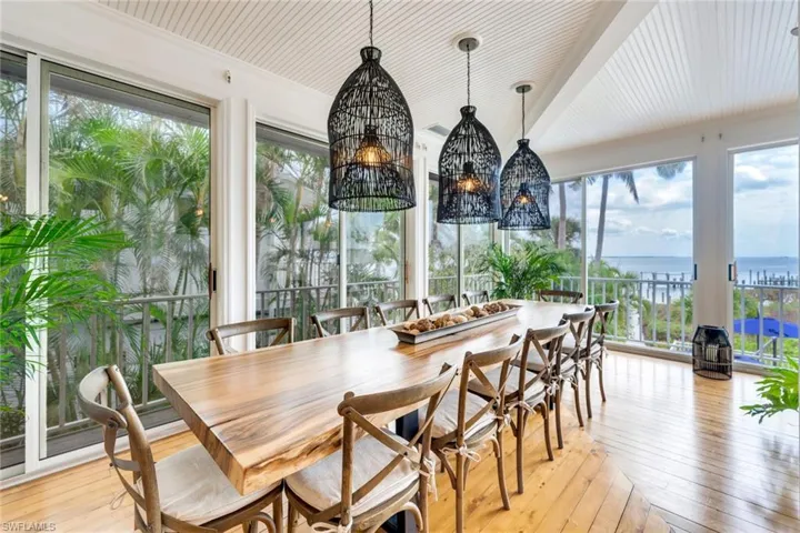 Dining room featuring stunning views