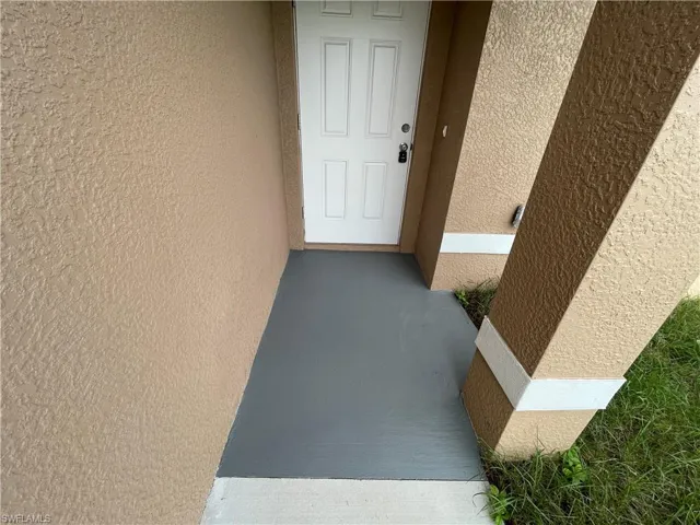 View of exterior entry