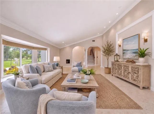 virtually staged formal living room