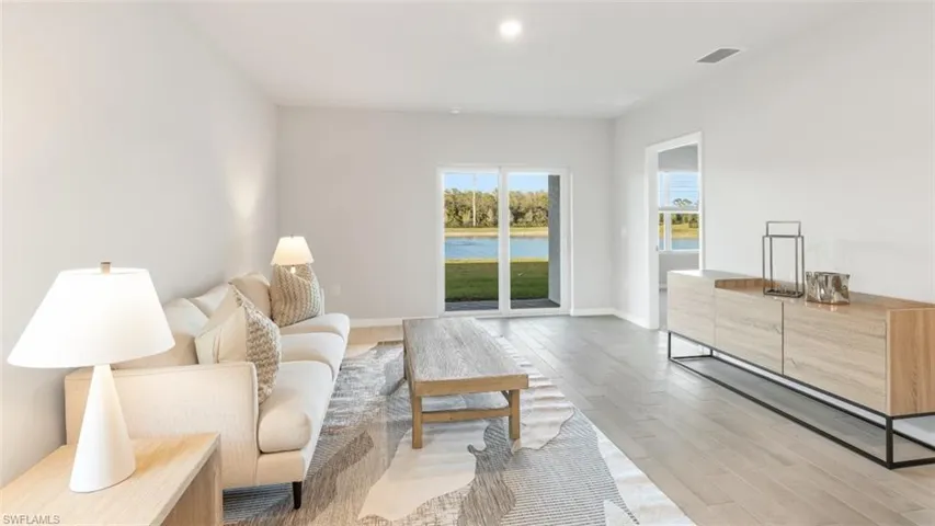 Living room featuring light hardwood / wood-style floors