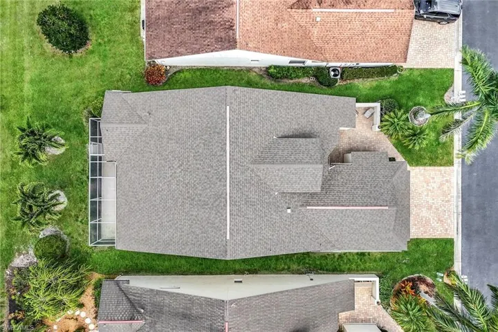 Aerial view of the home.