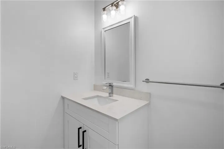 Bathroom featuring vanity