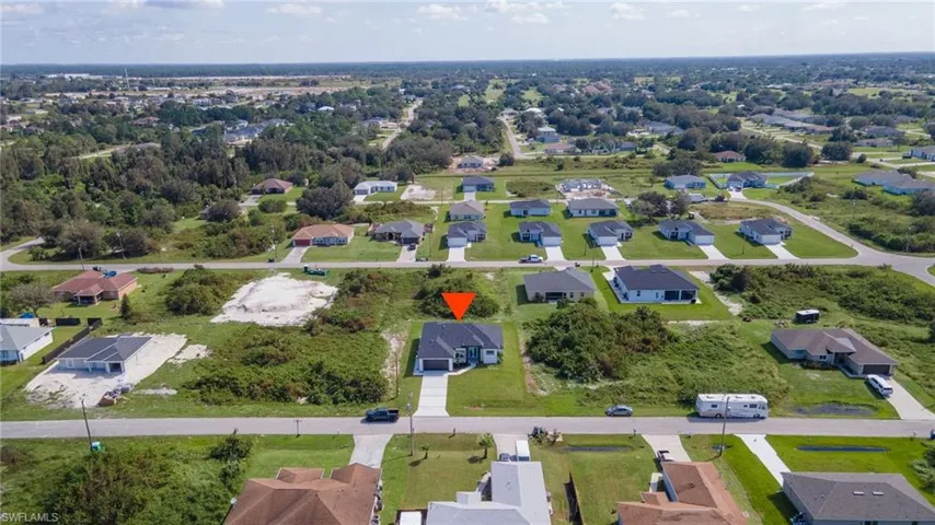 Birds eye view of property