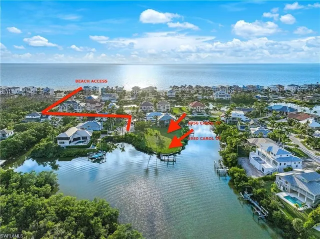 Bird's eye view of a large body of water
