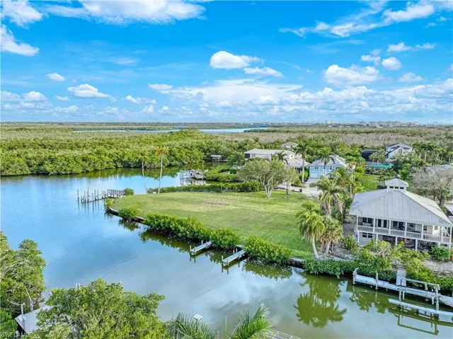 Bird's eye view of a large body of water
