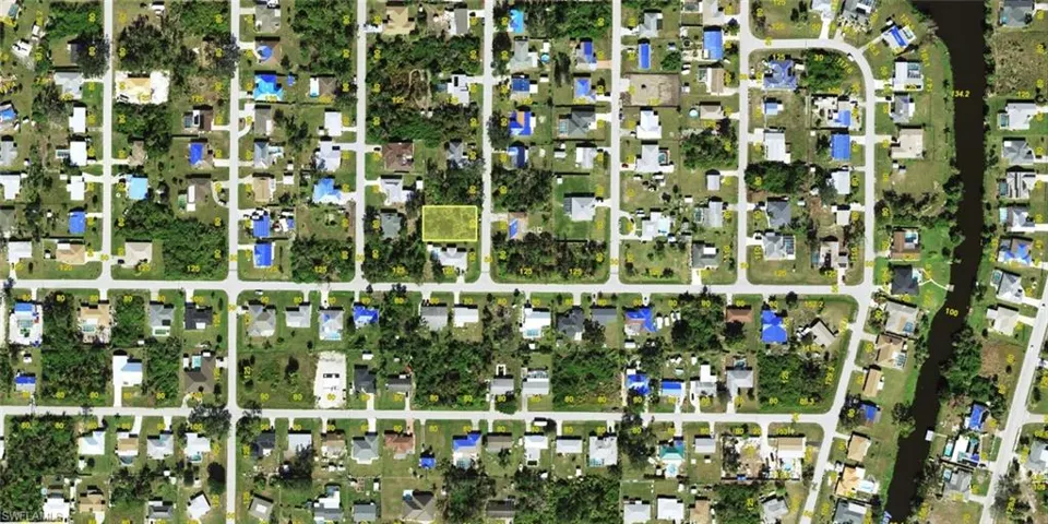Aerial Map. Displaying the property's location within a developed area