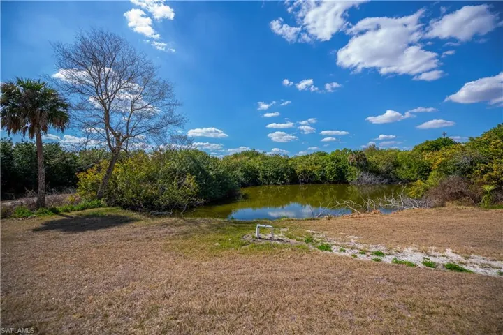 Water view featuring a heavily wooded area