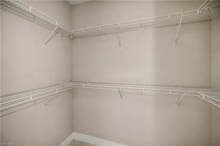 View of walk in closet