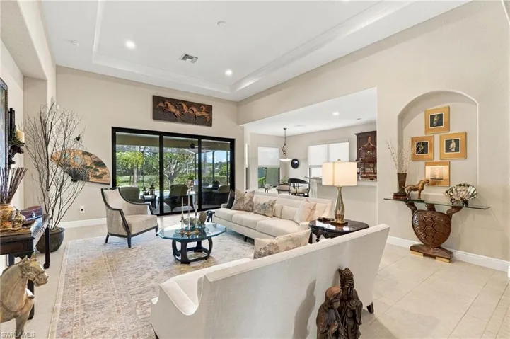 Expansive and sophisticated great room.