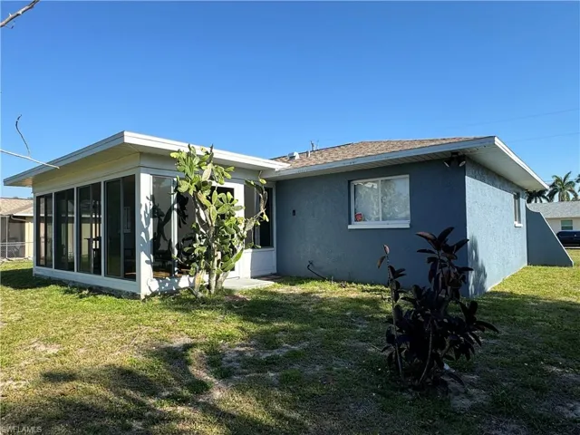 Left back corner view of home