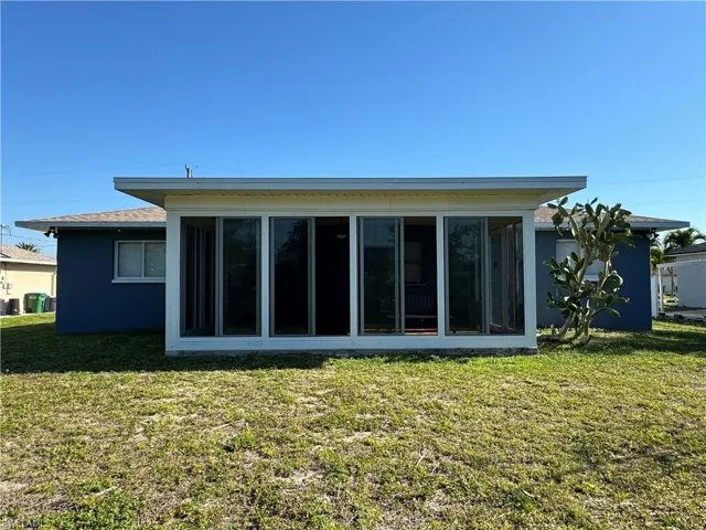 Back view of home